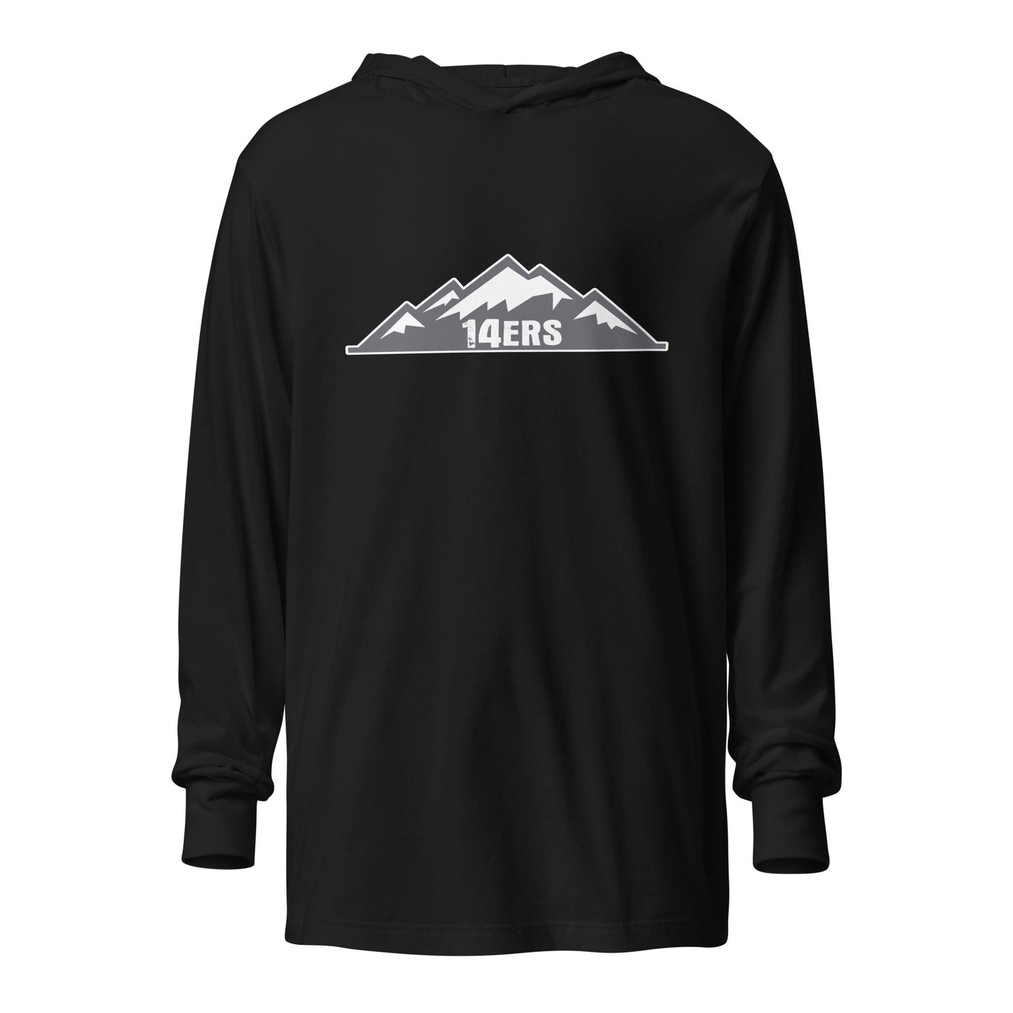 Performance | Hooded Long Sleeve T Shirt | 14ers Baseball | Grey Logo