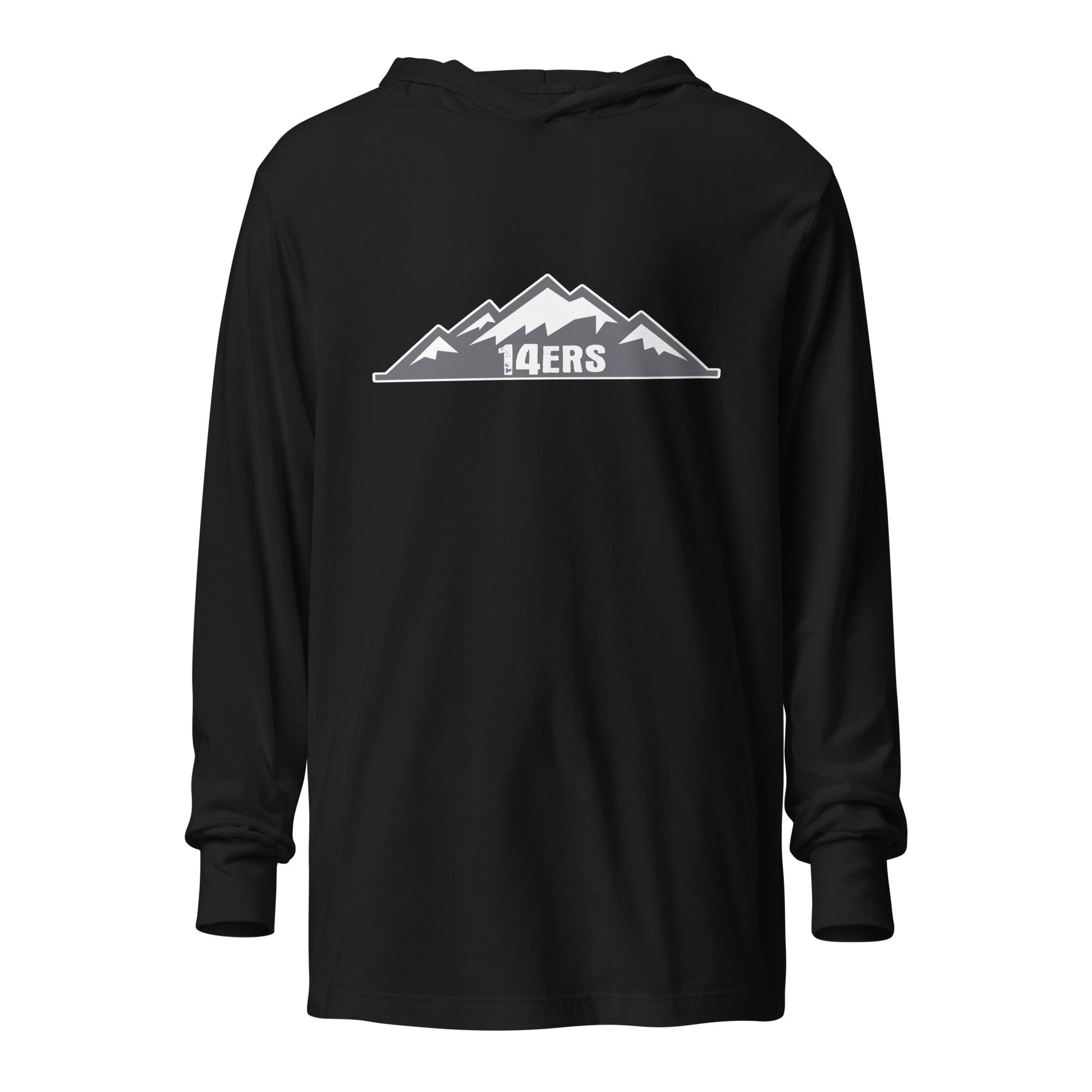Performance | Hooded Long Sleeve T Shirt | 14ers Baseball | Grey Logo