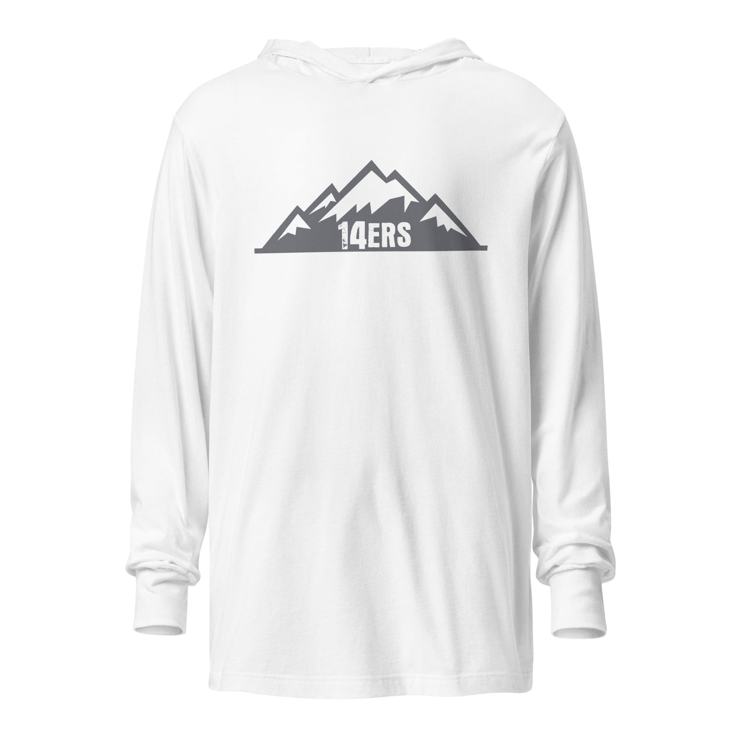 Performance | Hooded Long Sleeve T Shirt | 14ers Baseball | Grey Logo