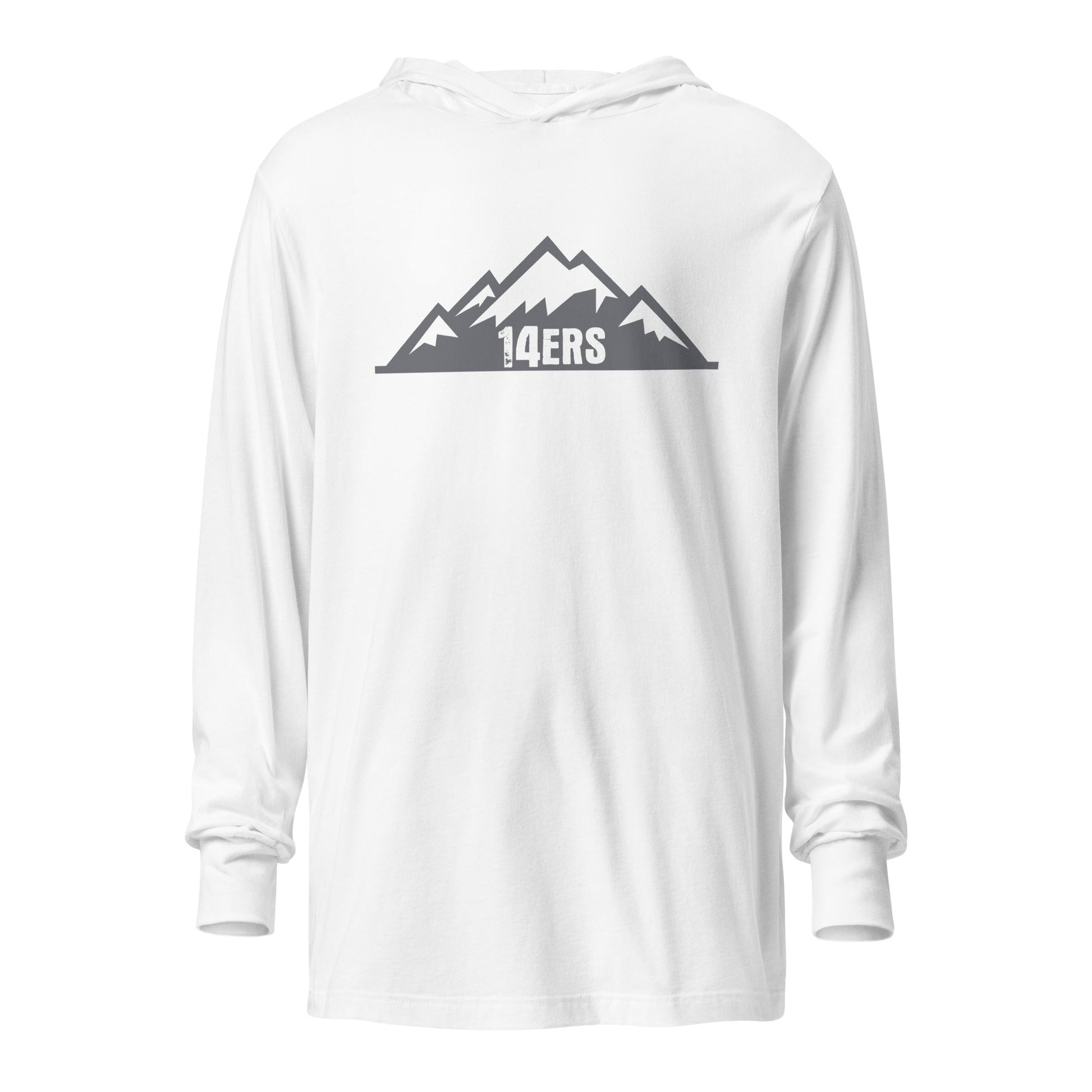 Performance | Hooded Long Sleeve T Shirt | 14ers Baseball | Grey Logo