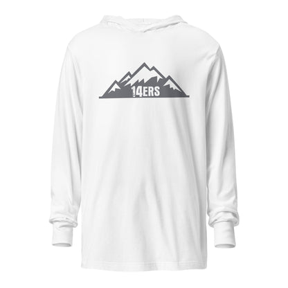 Performance | Hooded Long Sleeve T Shirt | 14ers Baseball | Grey Logo