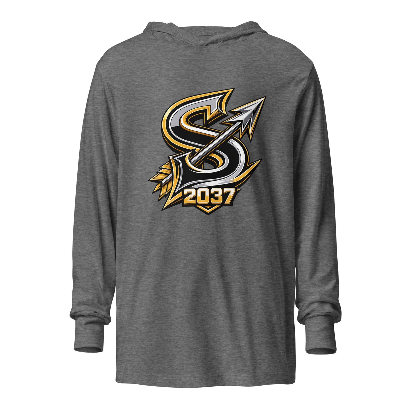 Performance | Hooded Long Sleeve T Shirt | 2037 Sachem Arrows | Arrowhead Crest Logo