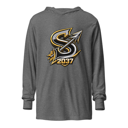 Performance | Hooded Long Sleeve T Shirt | 2037 Sachem Arrows | Arrowhead Crest Logo