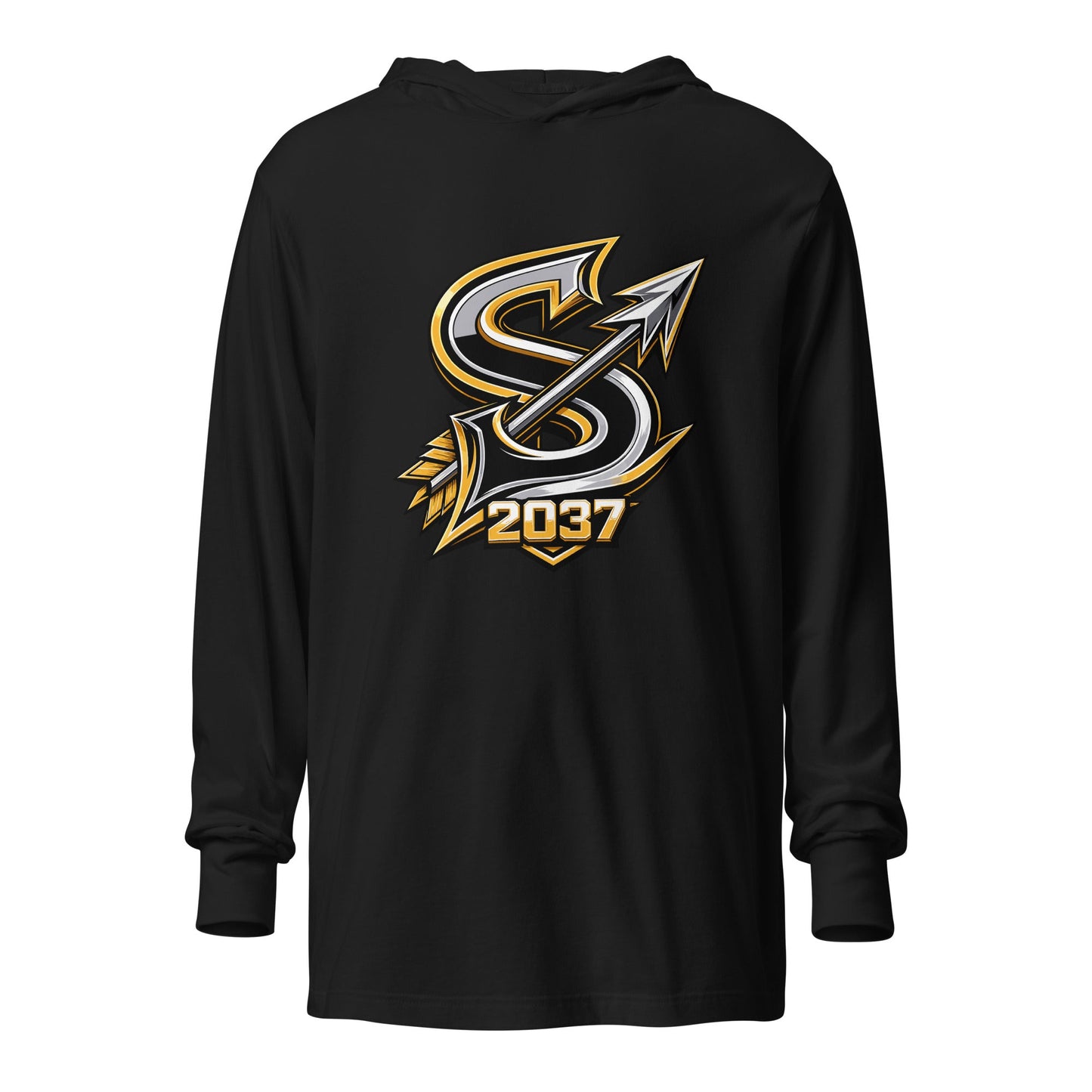 Performance | Hooded Long Sleeve T Shirt | 2037 Sachem Arrows | Arrowhead Crest Logo