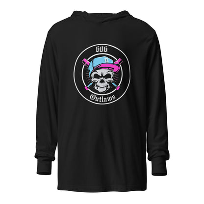 Performance | Hooded Long Sleeve T Shirt | 606 Outlaws Baseball | Badge Logo