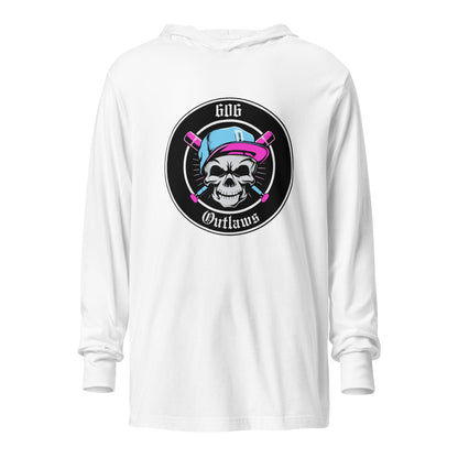 Performance | Hooded Long Sleeve T Shirt | 606 Outlaws Baseball | Badge Logo
