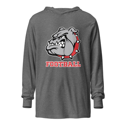 Performance | Hooded Long Sleeve T Shirt | 6th Grade Bulldogs Team | Football Logo