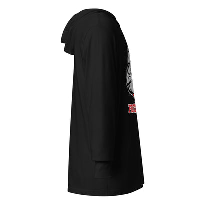 Performance | Hooded Long Sleeve T Shirt | 6th Grade Bulldogs Team | Football Logo