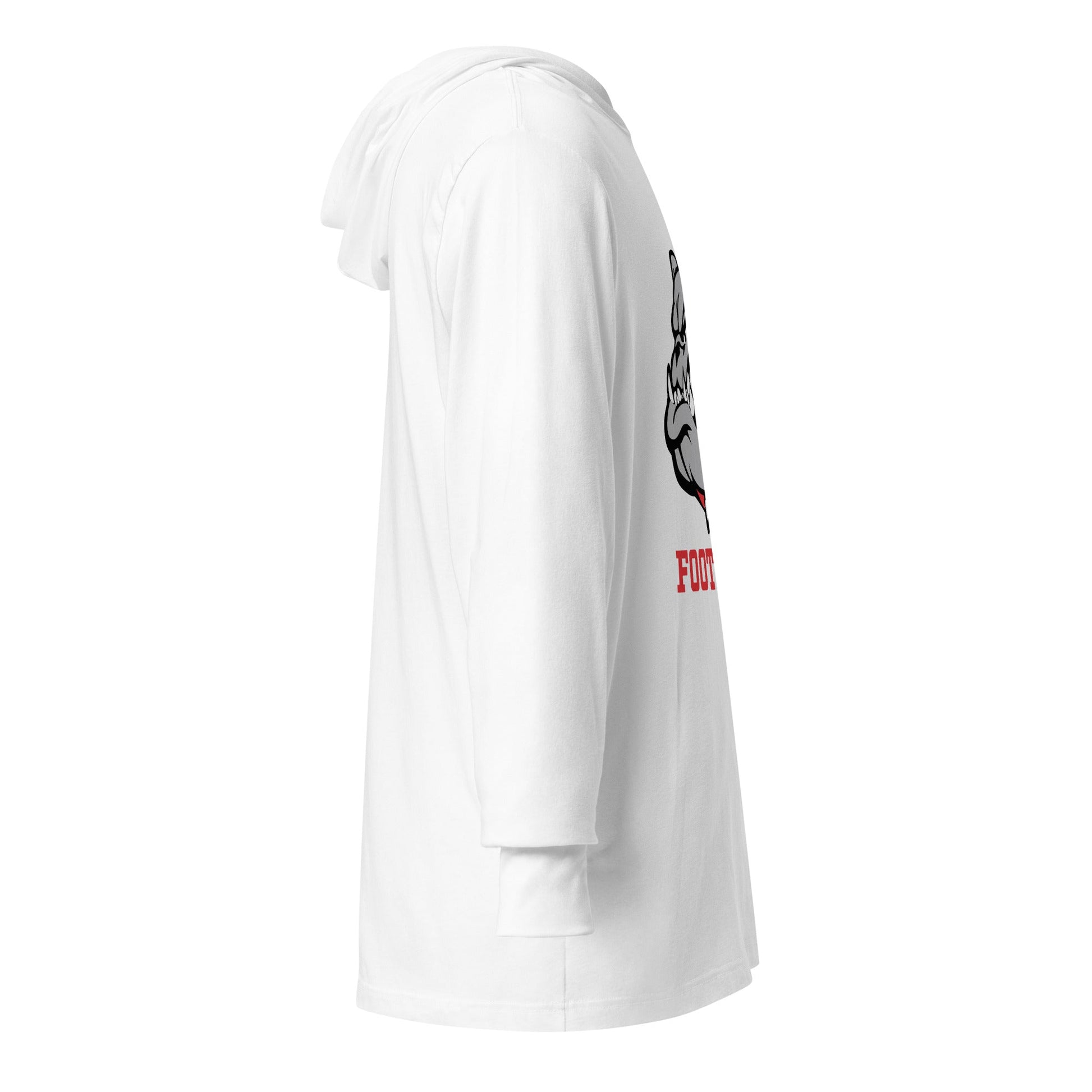 Performance | Hooded Long Sleeve T Shirt | 6th Grade Bulldogs Team | Football Logo