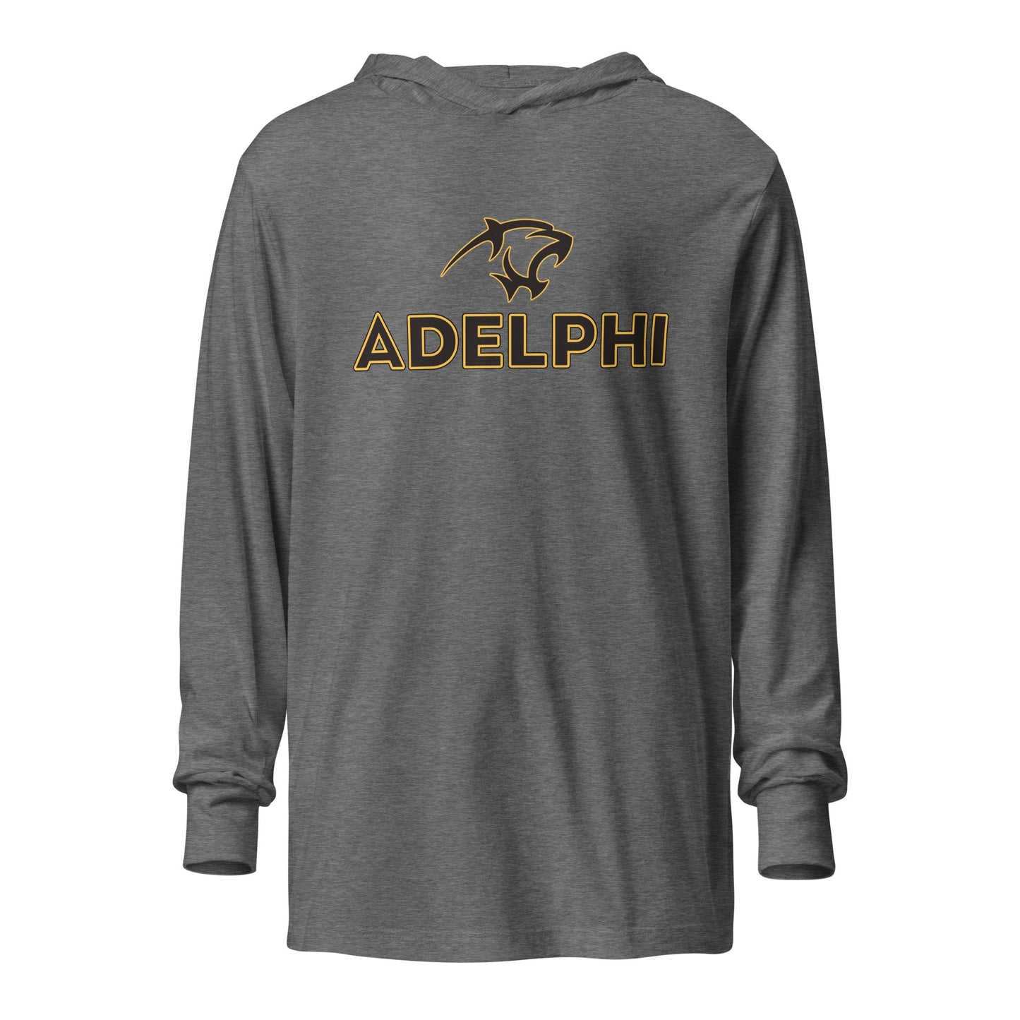 Performance | Hooded Long Sleeve T Shirt | Adelphi Womens Soccer | Apex Panther Logo