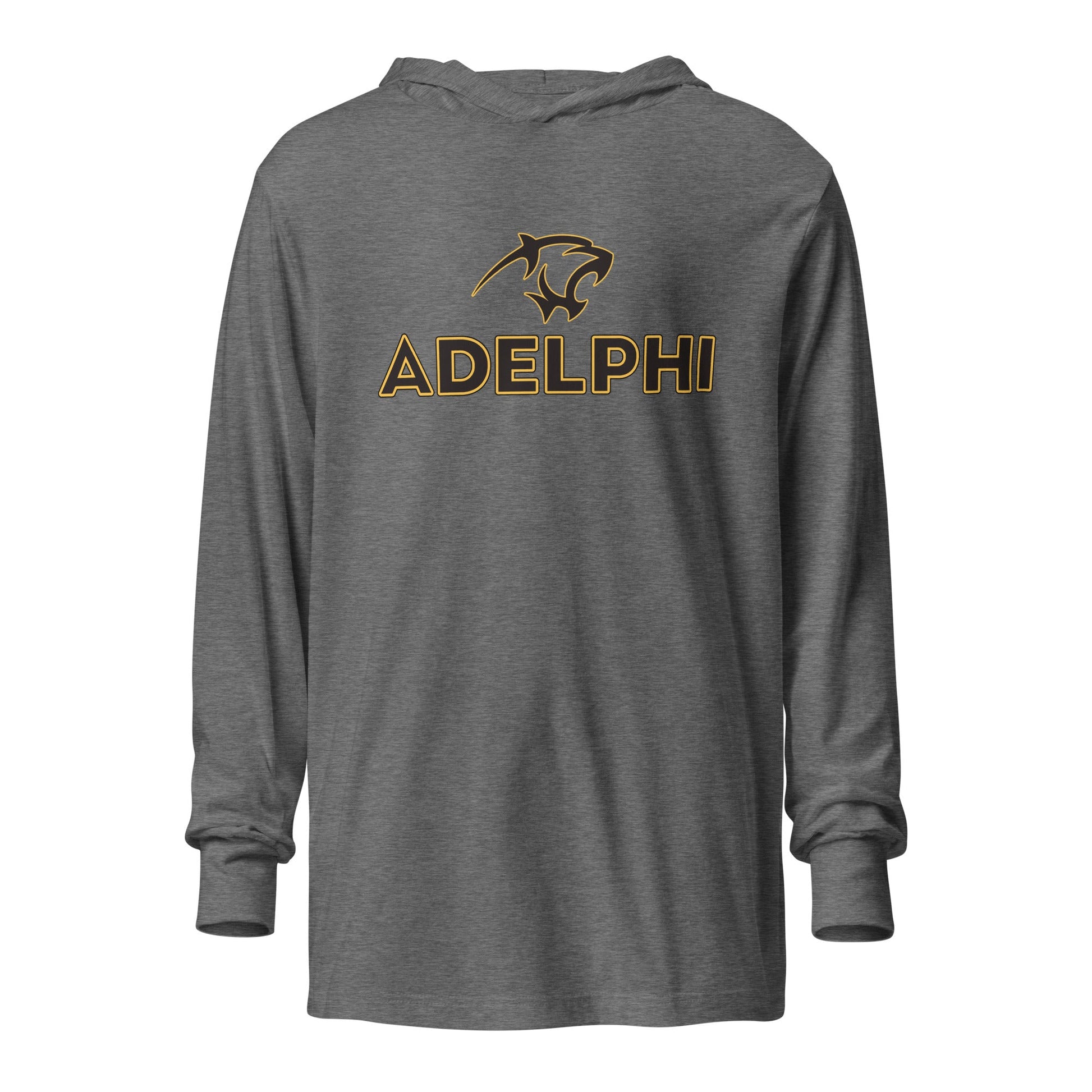 Performance | Hooded Long Sleeve T Shirt | Adelphi Womens Soccer | Apex Panther Logo