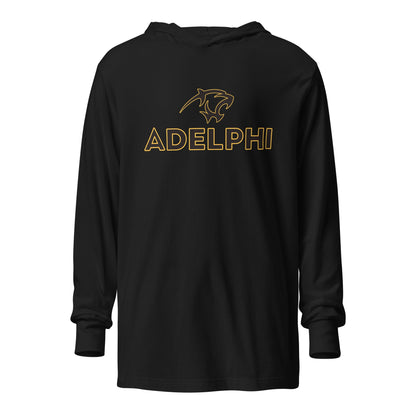 Performance | Hooded Long Sleeve T Shirt | Adelphi Womens Soccer | Apex Panther Logo