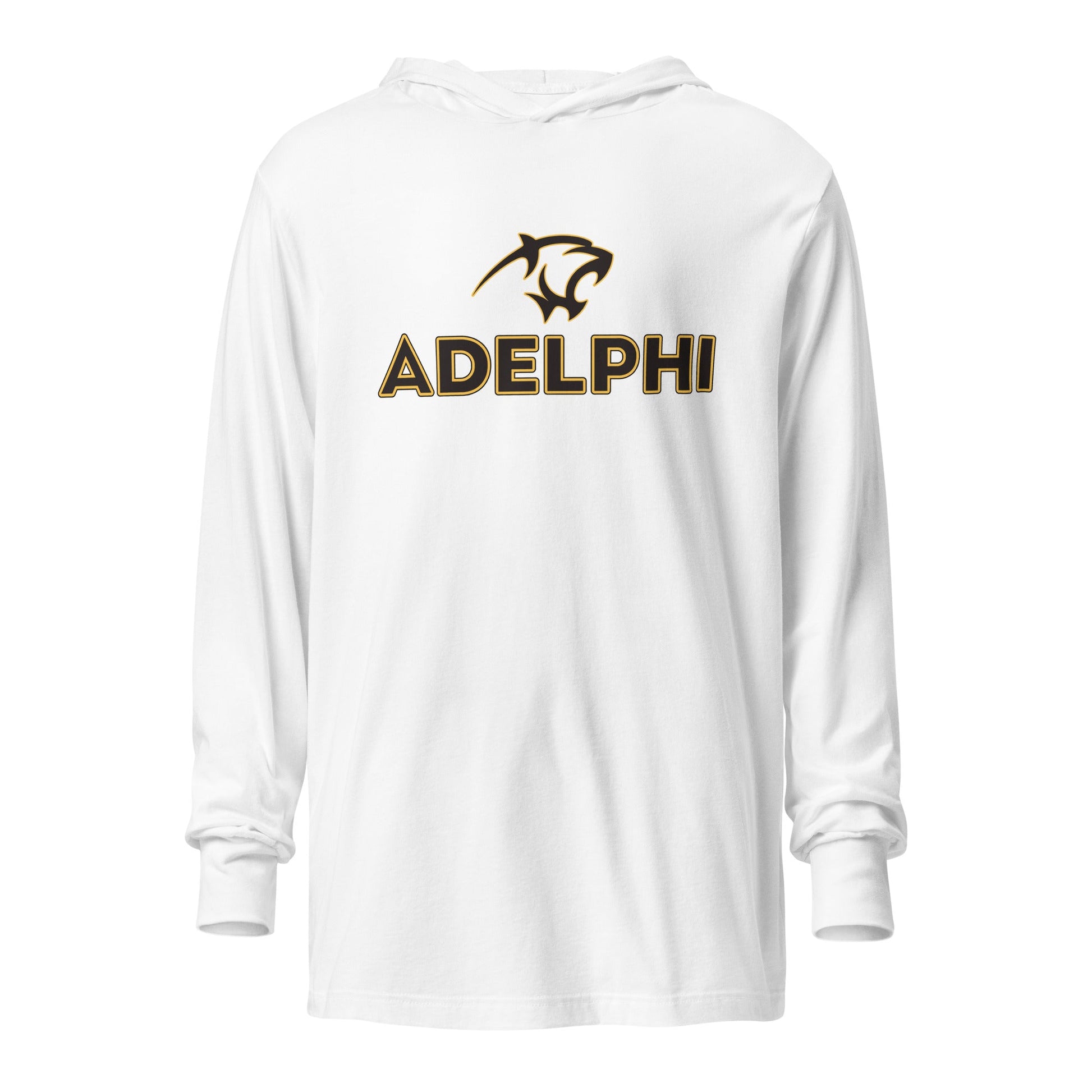 Performance | Hooded Long Sleeve T Shirt | Adelphi Womens Soccer | Apex Panther Logo