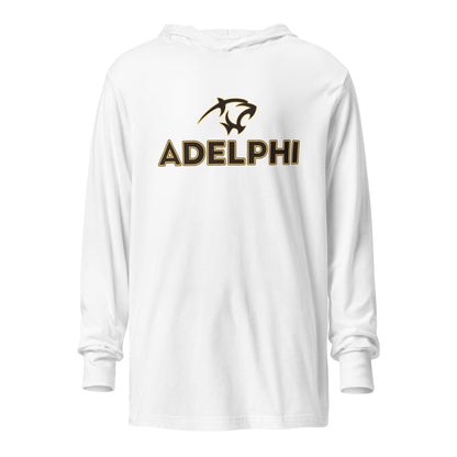 Performance | Hooded Long Sleeve T Shirt | Adelphi Womens Soccer | Apex Panther Logo