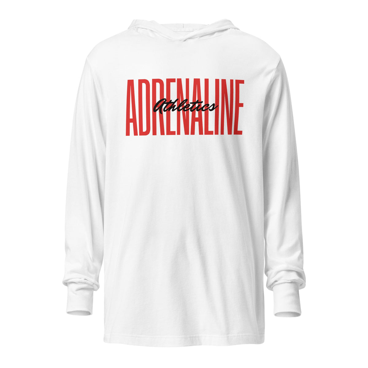 Performance | Hooded Long Sleeve T Shirt | Adrenaline Athletics | Script Logo