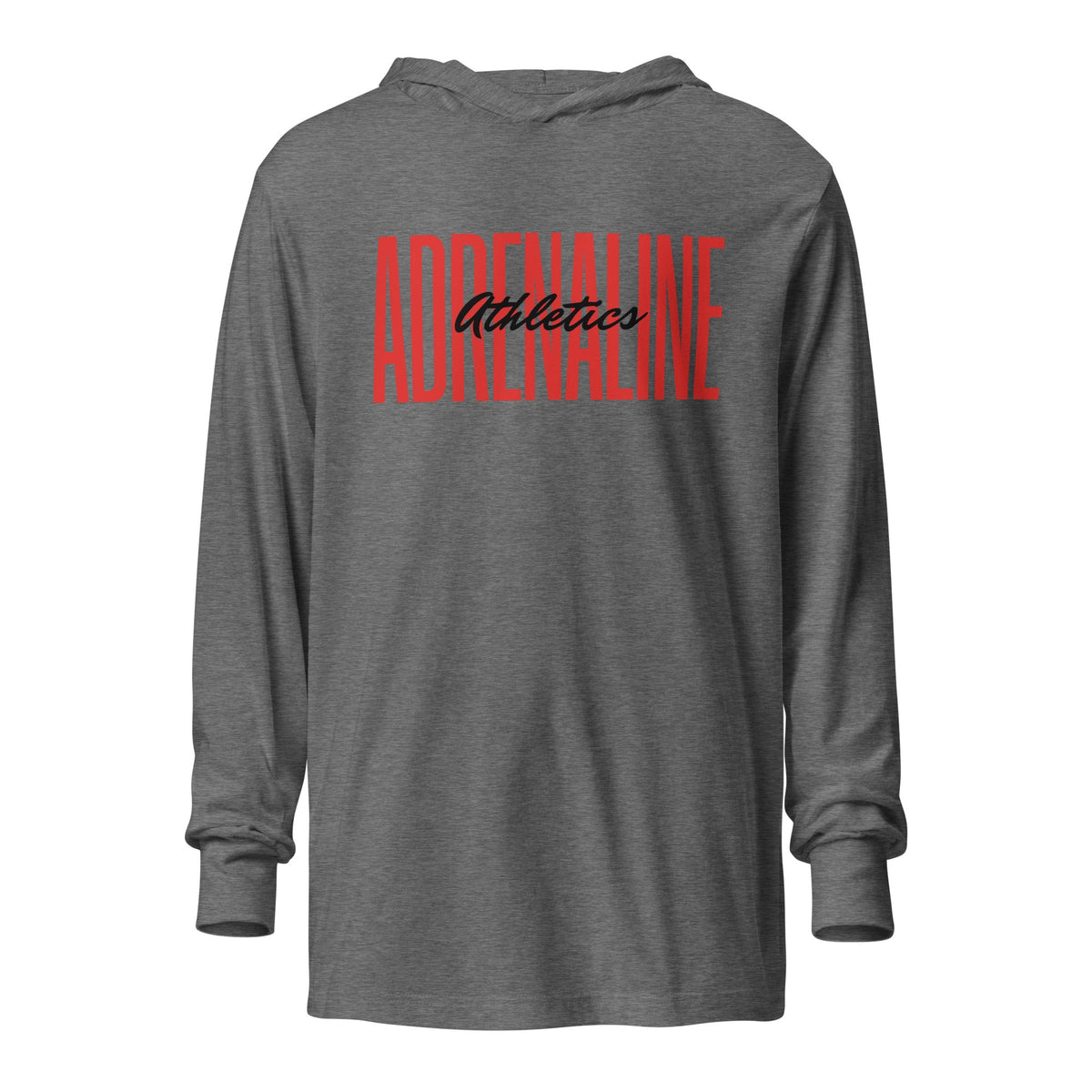 Performance | Hooded Long Sleeve T Shirt | Adrenaline Athletics | Script Logo