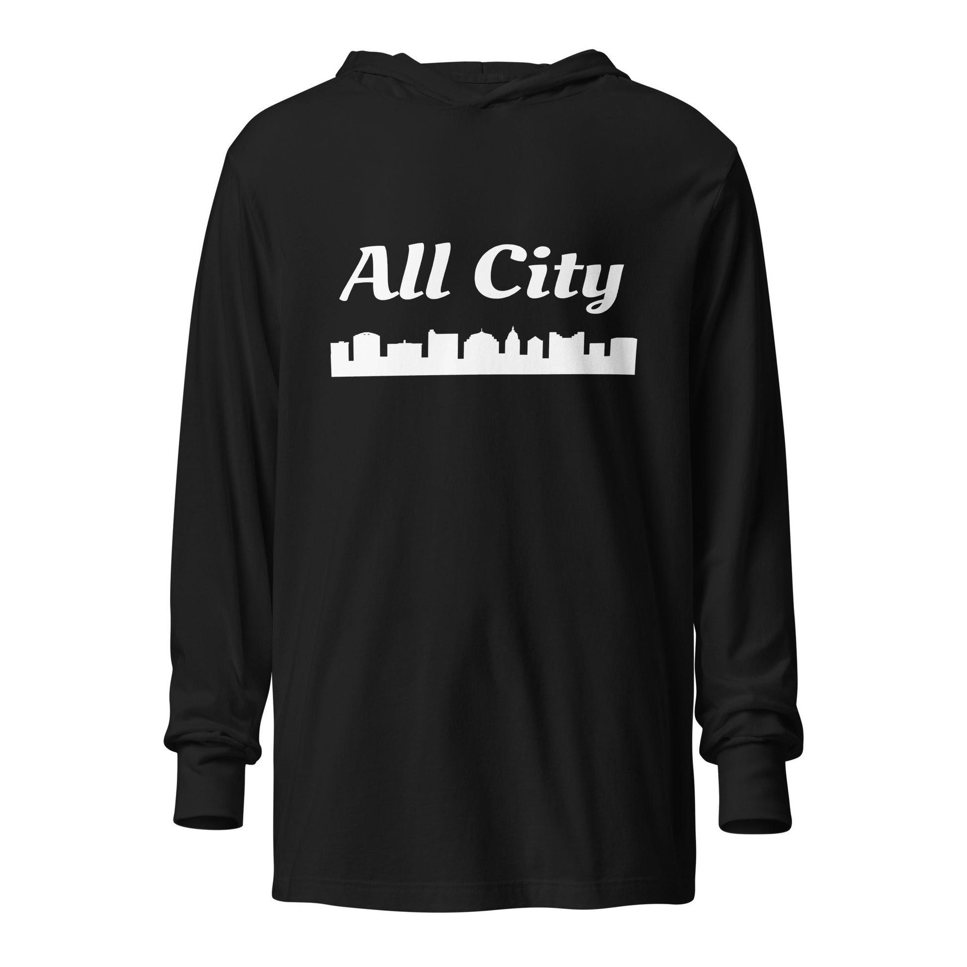 Performance | Hooded Long Sleeve T Shirt | All City Volleyball Club | Alt Logo