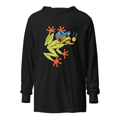 Performance | Hooded Long Sleeve T Shirt | Aquasox Softball | Mascot Logo