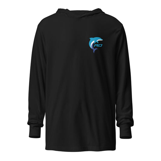 Performance | Hooded Long Sleeve T Shirt | Arizona Dolphins Swim Team | RD Emblem Logo