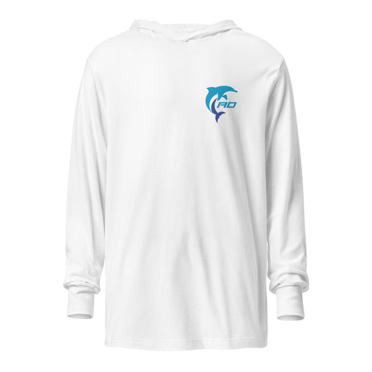 Performance | Hooded Long Sleeve T Shirt | Arizona Dolphins Swim Team | RD Emblem Logo