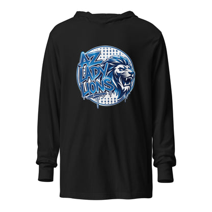 Performance | Hooded Long Sleeve T Shirt | Arizona Lady Lions | Mascot Logo