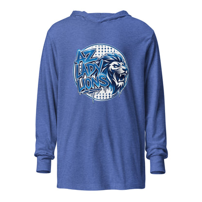 Performance | Hooded Long Sleeve T Shirt | Arizona Lady Lions | Mascot Logo