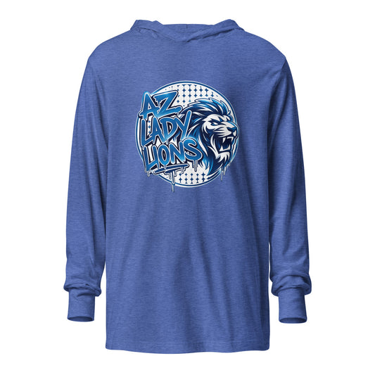Performance | Hooded Long Sleeve T Shirt | Arizona Lady Lions | Mascot Logo