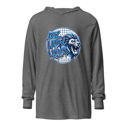 Performance | Hooded Long Sleeve T Shirt | Arizona Lady Lions | Mascot Logo