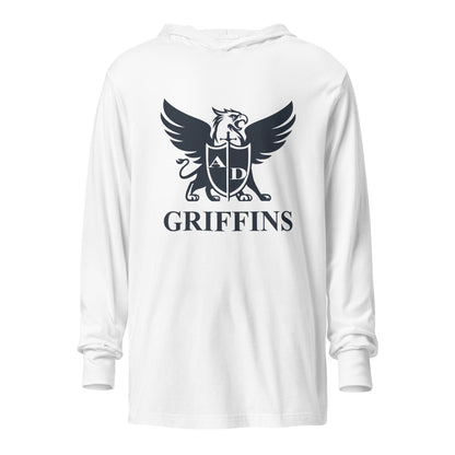 Performance | Hooded Long Sleeve T Shirt | Arma Dei Academy Basketball | Griffin Logo