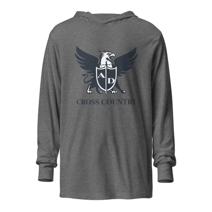 Performance | Hooded Long Sleeve T Shirt | Arma Dei Academy Cross Country | Griffin Logo