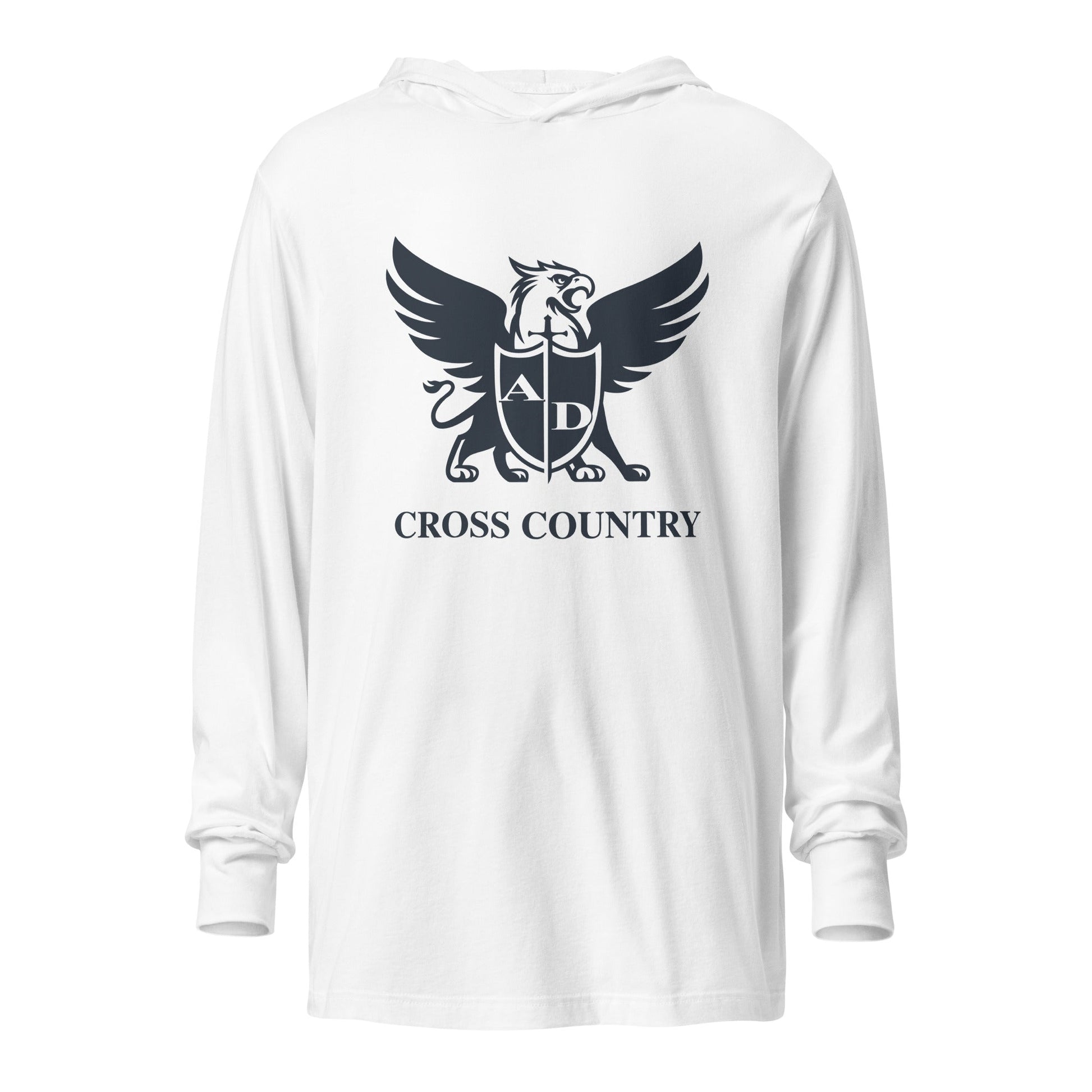 Performance | Hooded Long Sleeve T Shirt | Arma Dei Academy Cross Country | Griffin Logo