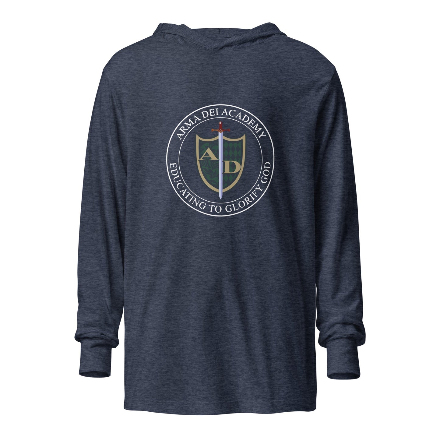 Performance | Hooded Long Sleeve T Shirt | Arma Dei Academy | Emblem