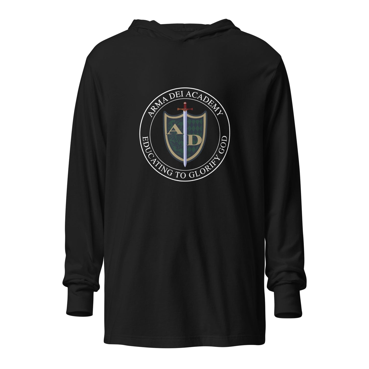 Performance | Hooded Long Sleeve T Shirt | Arma Dei Academy | Emblem