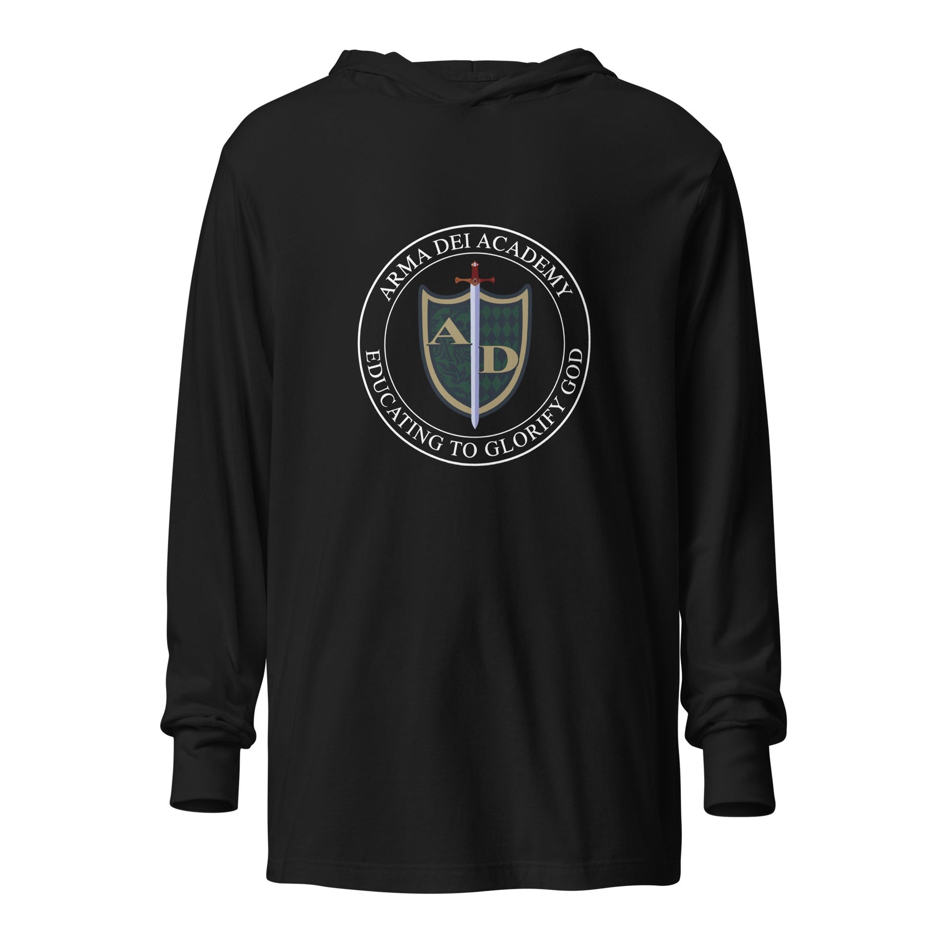 Performance | Hooded Long Sleeve T Shirt | Arma Dei Academy | Emblem
