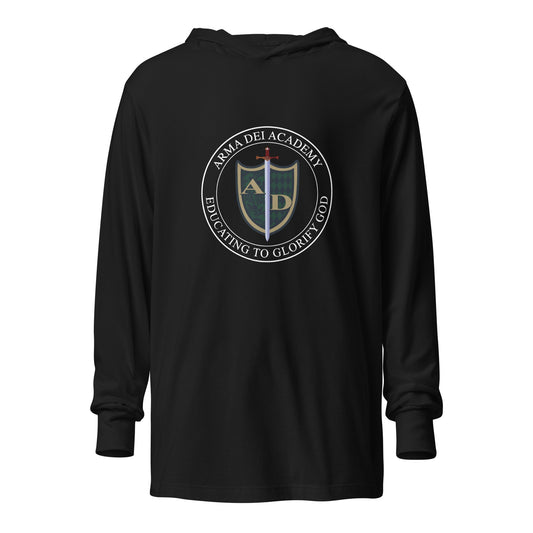 Performance | Hooded Long Sleeve T Shirt | Arma Dei Academy | Emblem