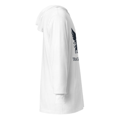 Performance | Hooded Long Sleeve T Shirt | Arma Dei Academy Track and Field | Griffin Logo
