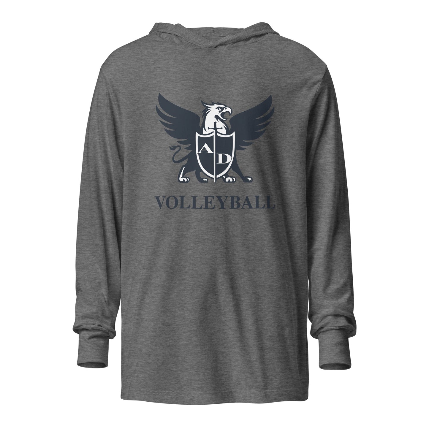 Performance | Hooded Long Sleeve T Shirt | Arma Dei Academy Volleyball | Griffin Logo