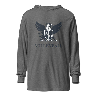 Performance | Hooded Long Sleeve T Shirt | Arma Dei Academy Volleyball | Griffin Logo