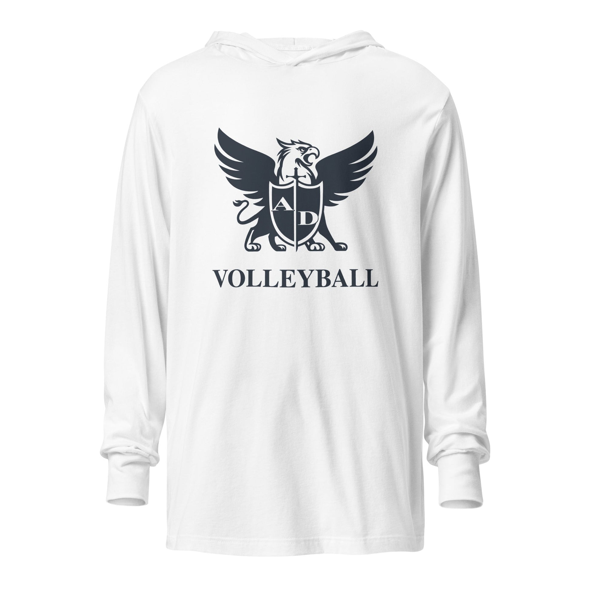 Performance | Hooded Long Sleeve T Shirt | Arma Dei Academy Volleyball | Griffin Logo