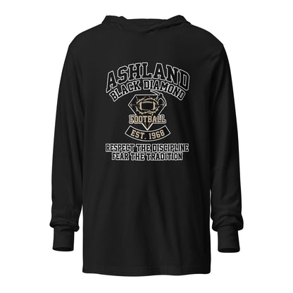 Performance | Hooded Long Sleeve T Shirt | Ashland Black Diamonds | Emblem Logo