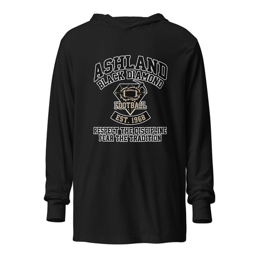 Performance | Hooded Long Sleeve T Shirt | Ashland Black Diamonds | Emblem Logo