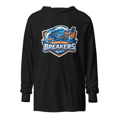 Performance | Hooded Long Sleeve T Shirt | Atlantic Coast Breakers Hockey | Mascot Shield Logo