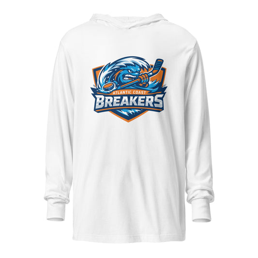 Performance | Hooded Long Sleeve T Shirt | Atlantic Coast Breakers Hockey | Mascot Shield Logo
