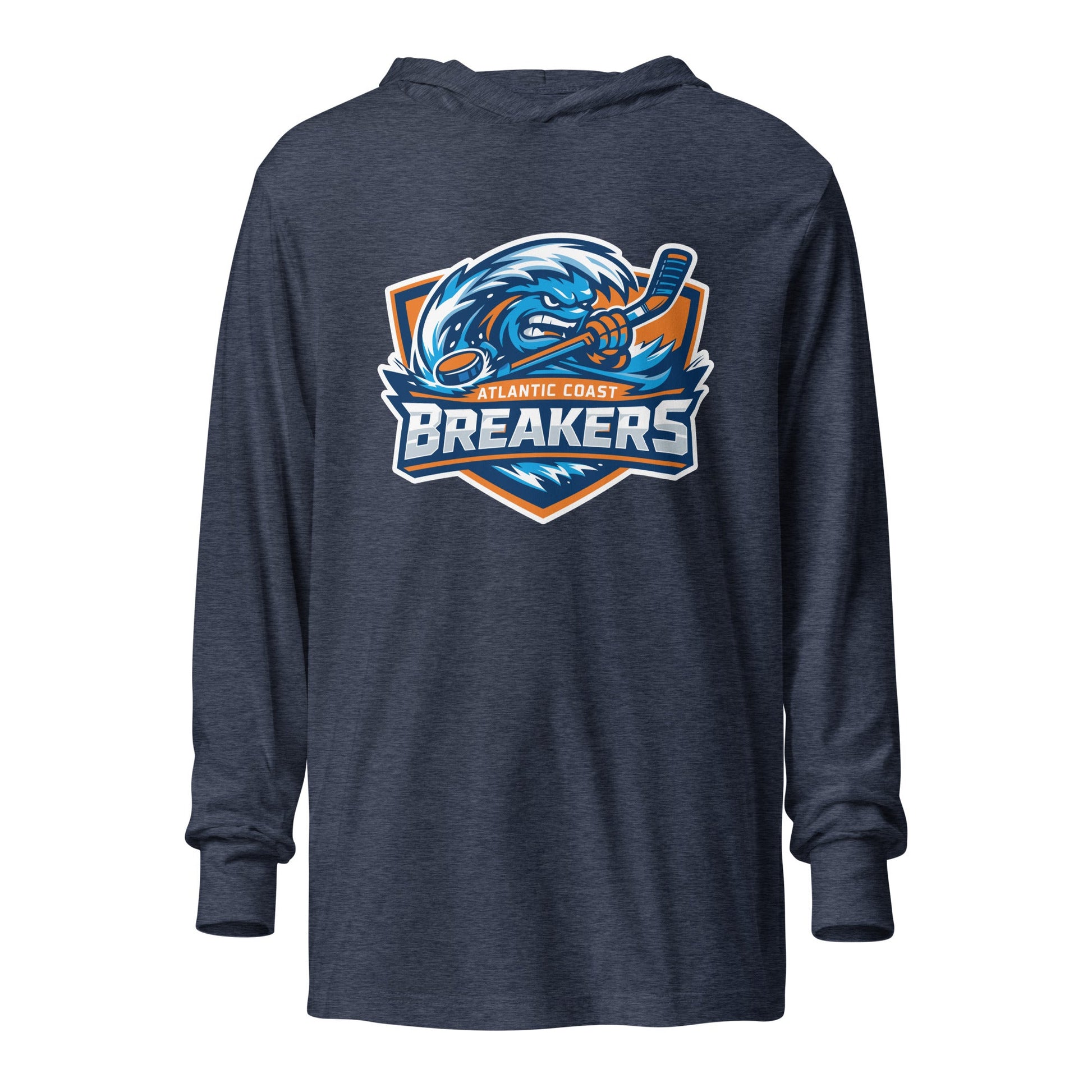 Performance | Hooded Long Sleeve T Shirt | Atlantic Coast Breakers Hockey | Mascot Shield Logo