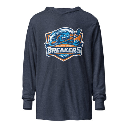 Performance | Hooded Long Sleeve T Shirt | Atlantic Coast Breakers Hockey | Mascot Shield Logo