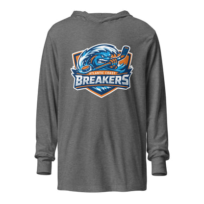 Performance | Hooded Long Sleeve T Shirt | Atlantic Coast Breakers Hockey | Mascot Shield Logo