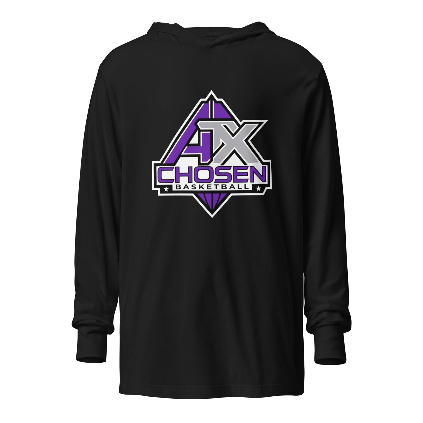 Performance | Hooded Long Sleeve T Shirt | ATX CHOSEN Basketball | Icon Logo