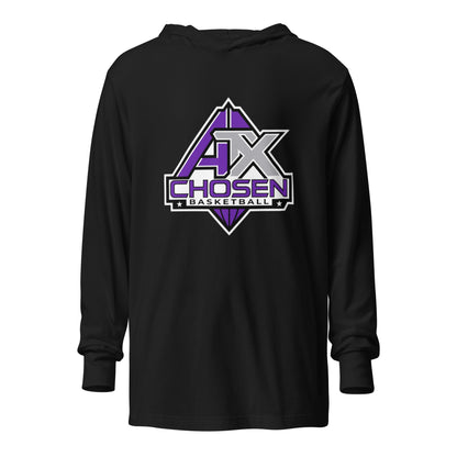 Performance | Hooded Long Sleeve T Shirt | ATX CHOSEN Basketball | Icon Logo