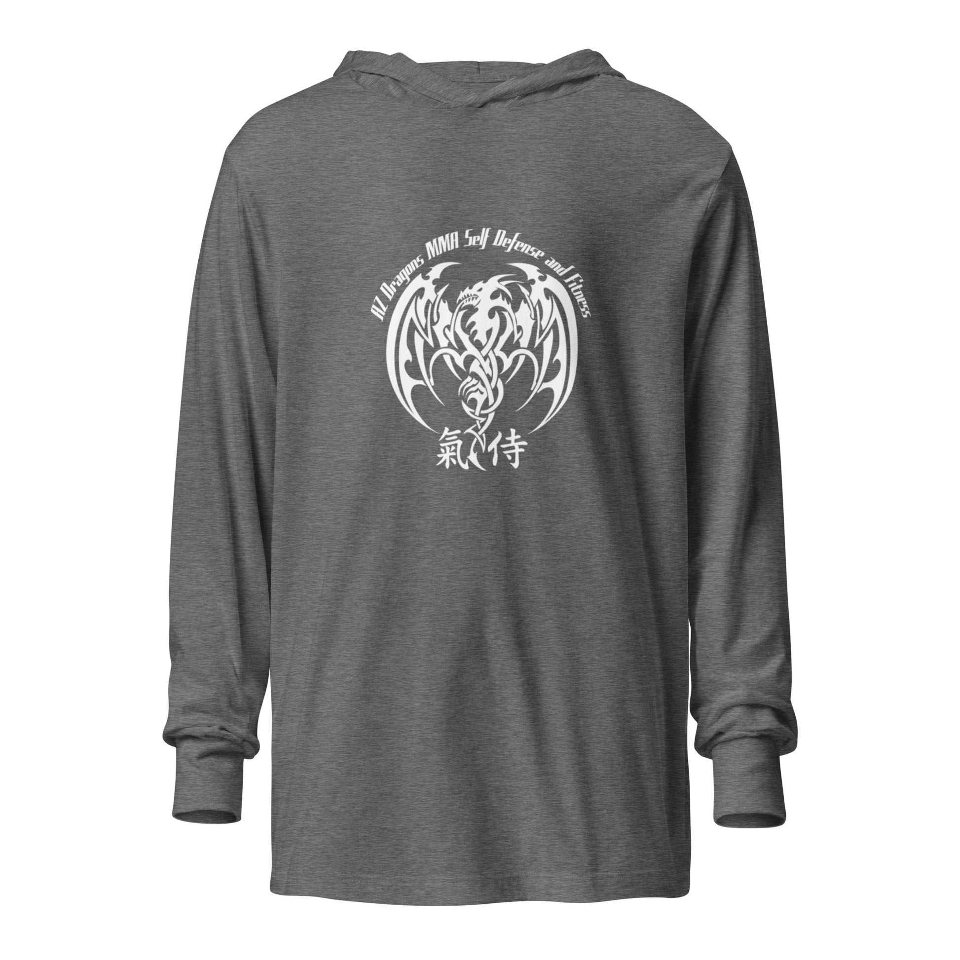 Performance | Hooded Long Sleeve T Shirt | AZ DRAGONS MMA | Crest Logo