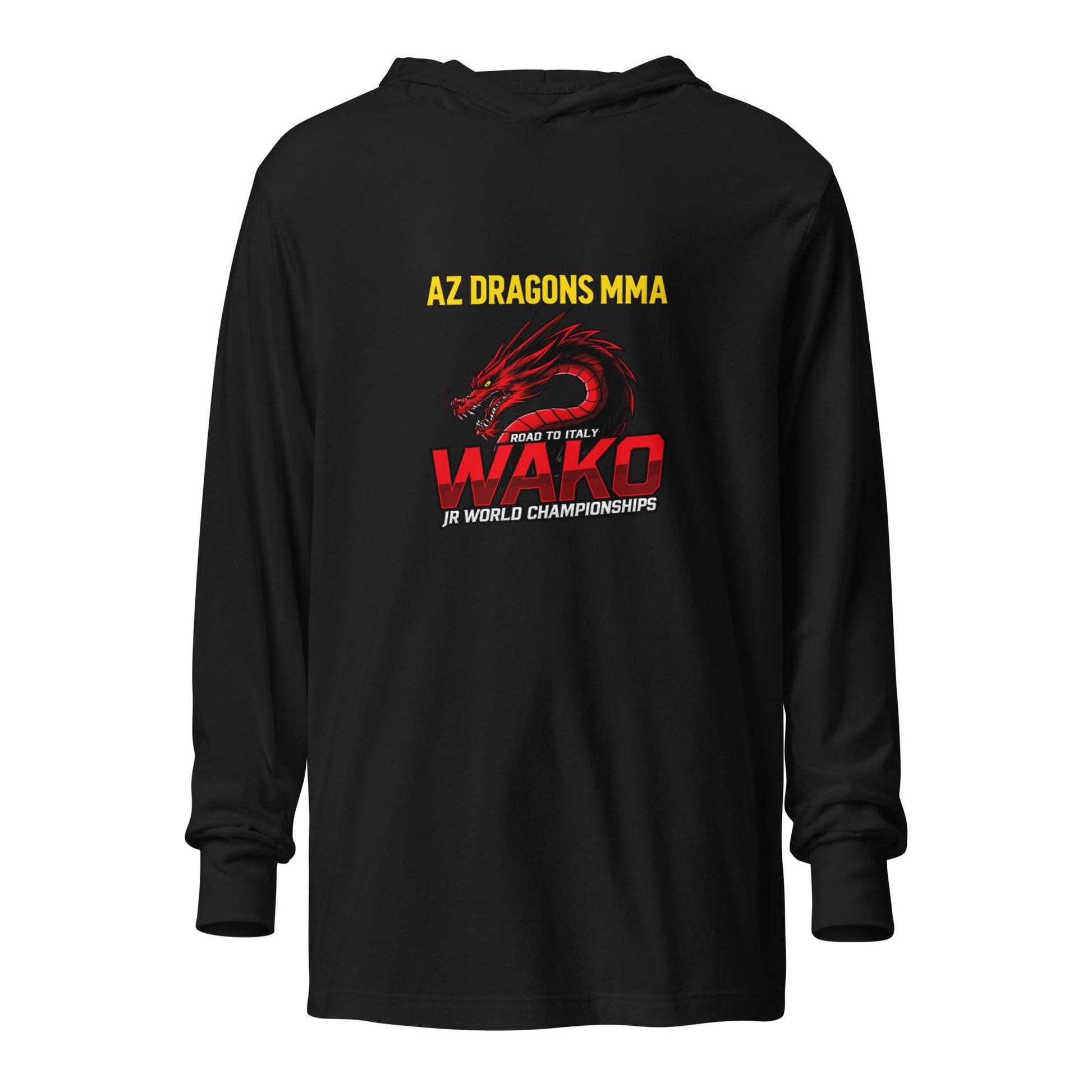 Performance | Hooded Long Sleeve T Shirt | AZ DRAGONS MMA | Vanguard Logo